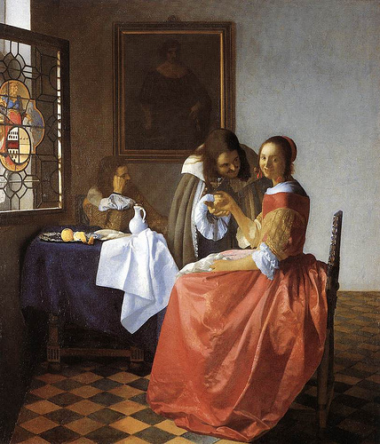 La muchacha con el vaso de vino Vermeer